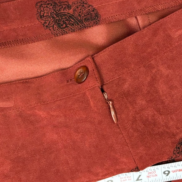 Vintage NWT paisley Notations skirt, faux suede, XL - Picture 9 of 12